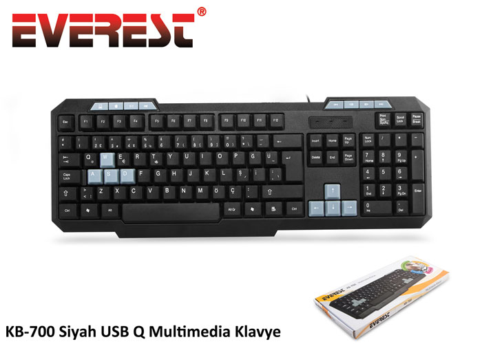 Q EVEREST KB-700 USB MULTIMEDIA SIYAH KLAVYE