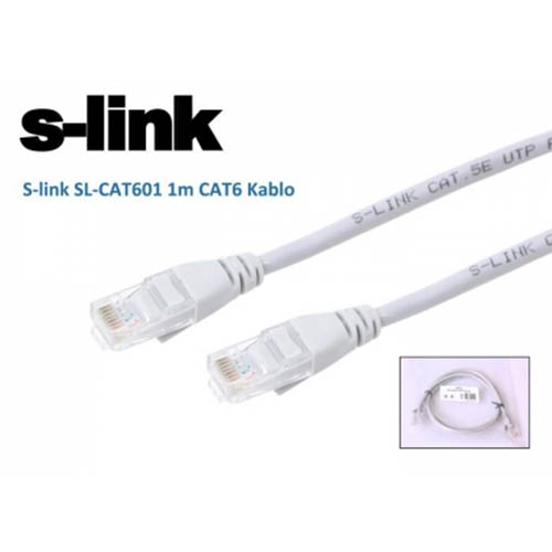 S-LINK SL-CAT601 UTP CAT6 GRI PATCH KABLO 1 METRE