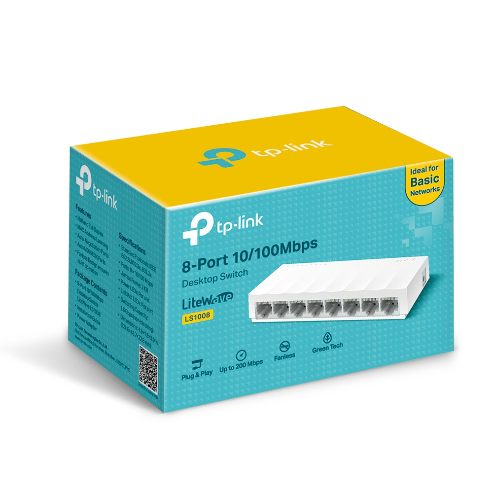 TP-LINK  LS1008 8 PORT 10/100 MASAÜSTÜ SWITCH (YÖNETİLEMEZ)