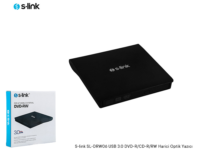 HARICI  S-LINK SL-DRW06  SLIM USB 3.0 CD/DVD-RW OKUYUCU